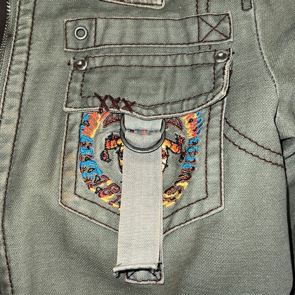 Green true religion jacket